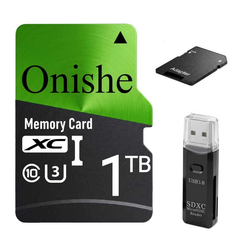 Onishe 1TB TF Card Class 10 Flash Memory Card U3 4K Expansion Micro SD Card High Speed for Camera/Gopro/Phone/Car Dashcam/Monitor/Drone/Computer/Tablet/PC - Image 1