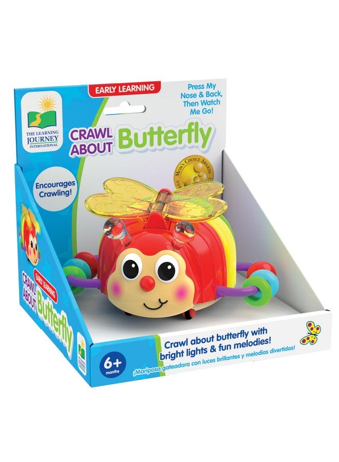 The Learning Journey Early Learning - Crawl About Butterfly Musical Crawling Aid - Baby Toys & Gifts for Boys & Girls Ages 6+ Months, Multi