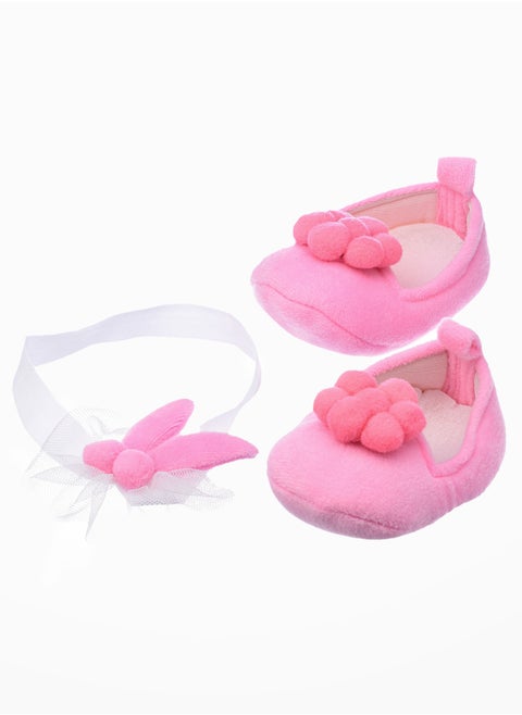 Soft and Warm Baby Booties for Newborns and Infants with Headband