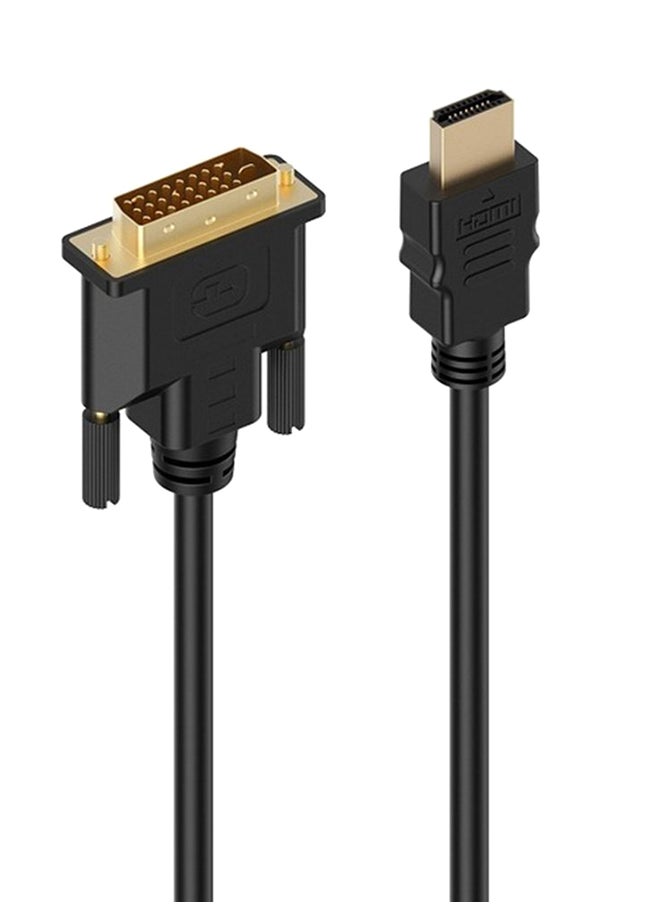 Generic HDMI To DVI-D Adapter Video Cable-HDMI Male To DVI Male to HDMI To DVI Cable Black 