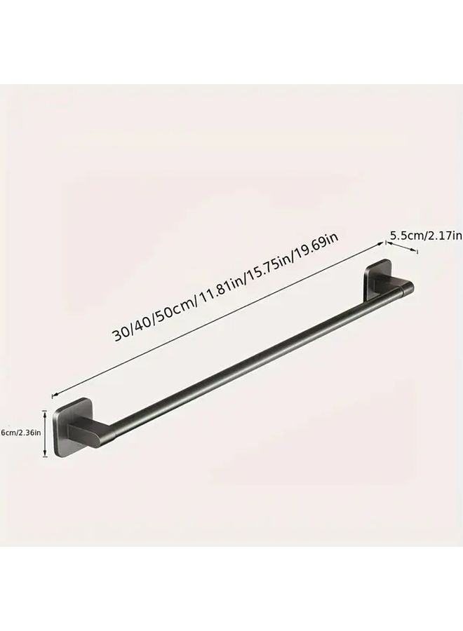 2pc Gray No Drill Heavy Duty Wall Mounted Towel Rack 19.69 Inc - Image 5