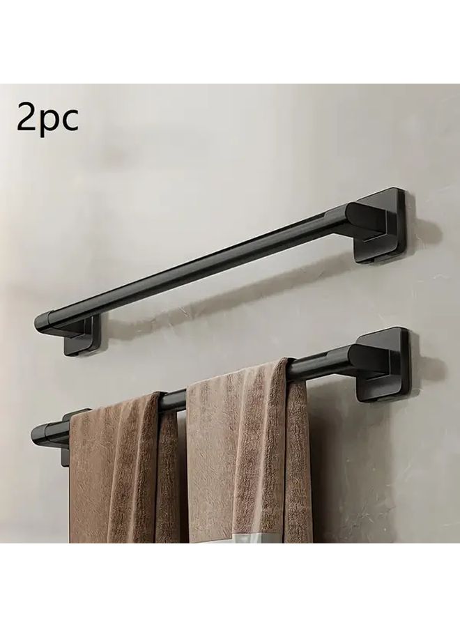 2pc Gray No Drill Heavy Duty Wall Mounted Towel Rack 19.69 Inc - Image 1