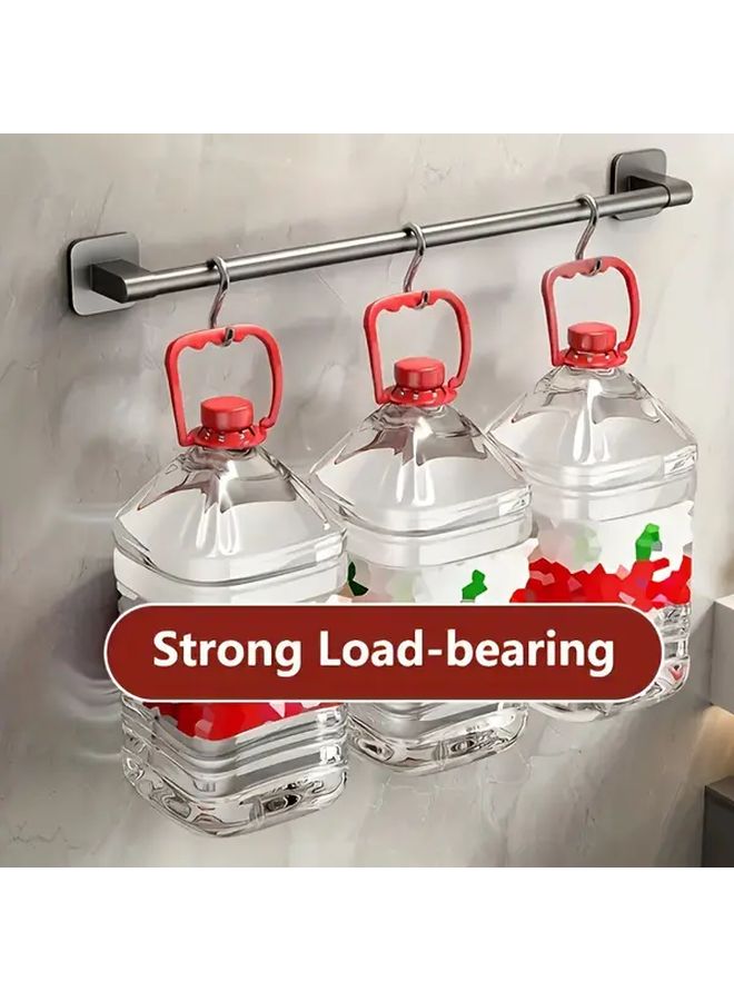 2pc Gray No Drill Heavy Duty Wall Mounted Towel Rack 19.69 Inc - Image 4