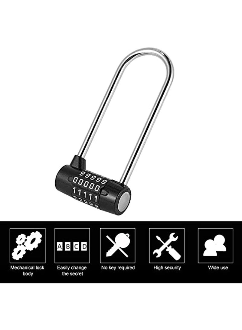 CMGTYYD Number Lock for Door, Cabinet Password Padlock Large Password Safety Lock Dial Number Door Handle Cabinet Hanging Lock for Home Office Shop - Image 5