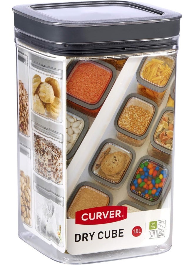 Curver Dry Food Container,Cube, 1.8L Transparent - Image 4