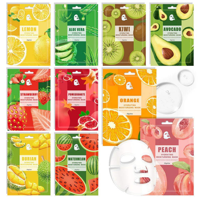 XMXueMei Face Sheet Mask10PCS Moisturizing Clean Facial Paper Sheet Masks for All Skin TypesHydrating Beauty Sheet Mask Set for Women Men
