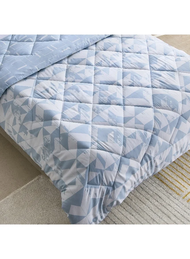 Home Box Madrid Rift 2-Piece Microfiber Reversible Twin Comforter Set - 160x220 cm