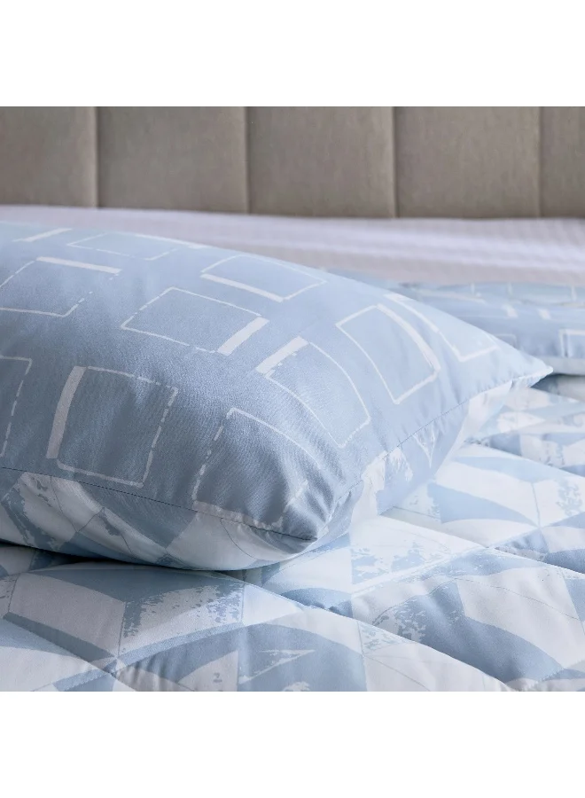 Home Box Madrid Rift 2-Piece Microfiber Reversible Twin Comforter Set - 160x220 cm