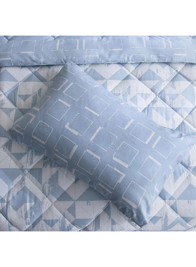 Home Box Madrid Rift 2-Piece Microfiber Reversible Twin Comforter Set - 160x220 cm