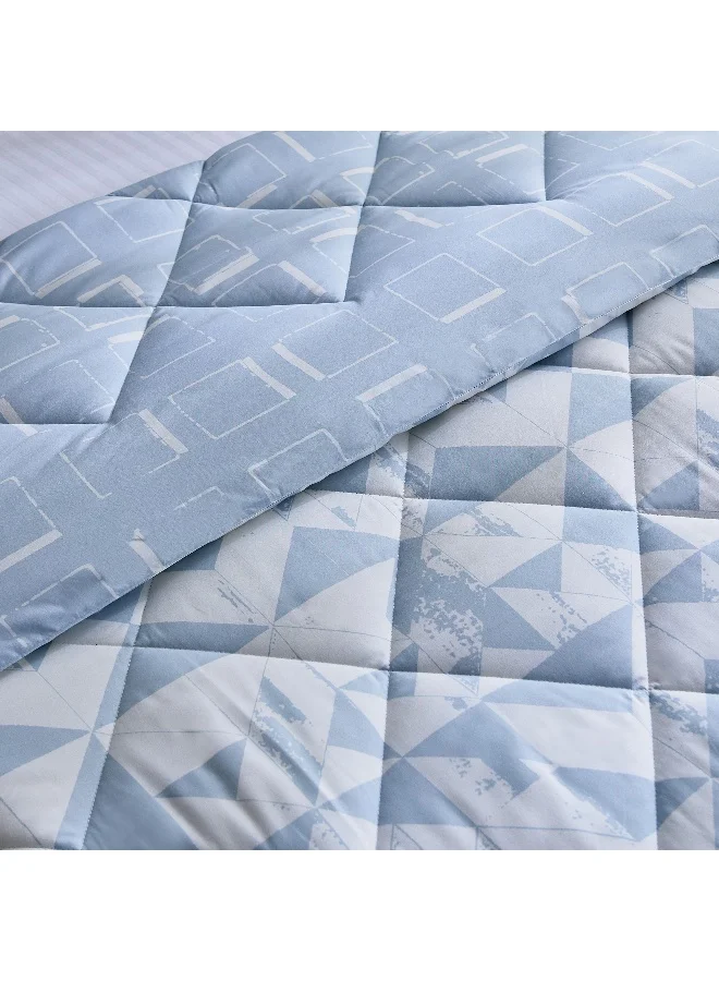 Home Box Madrid Rift 2-Piece Microfiber Reversible Twin Comforter Set - 160x220 cm