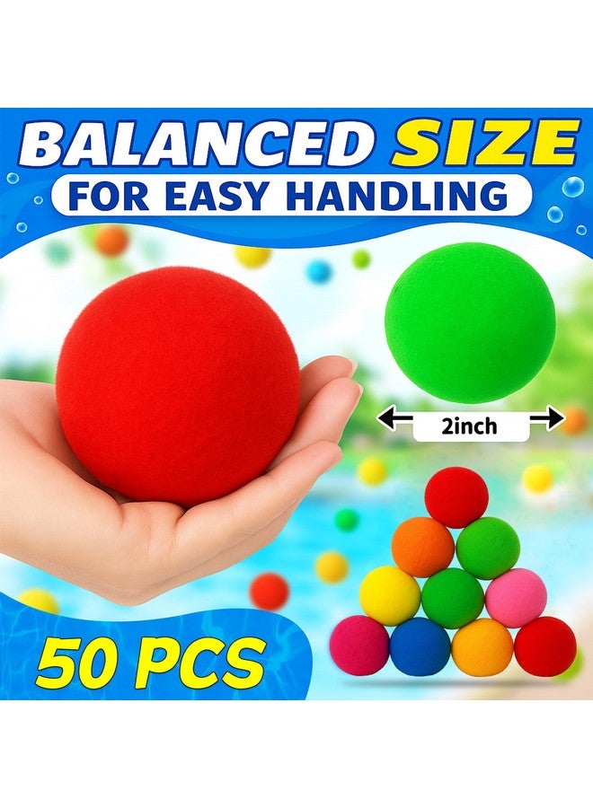 ROHSCE Reusable Water Balls for Kids, 50 PCS Soft Splash Balls Summer Outdoor Toys, Water Balloon Game for Pool Beach Party, Safe Water Fight Toys Fun Activities Yard Games - Image 3