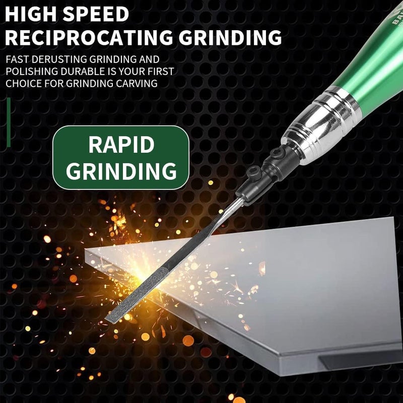 Baisiky 1/8" (3mm) Air Micro Grinder, Pneumatic Pencil Die Grinder, 28000 RPM Free Speed, For Cleaning Dies, Rotors, Backing Plates, Brake Pads, Mounts, Etc. - Image 5