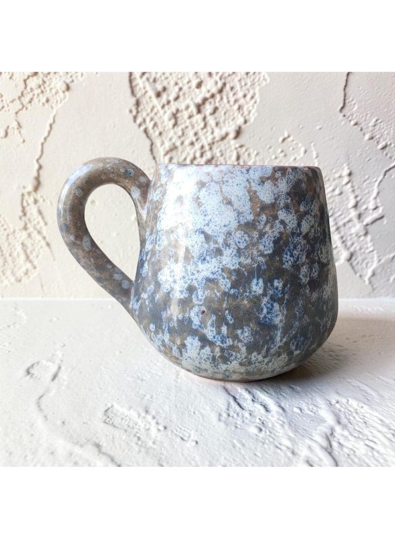 color zone pottery A uniquely shaped 200ml mug, microwave safe, handmade from pottery. - Image 1