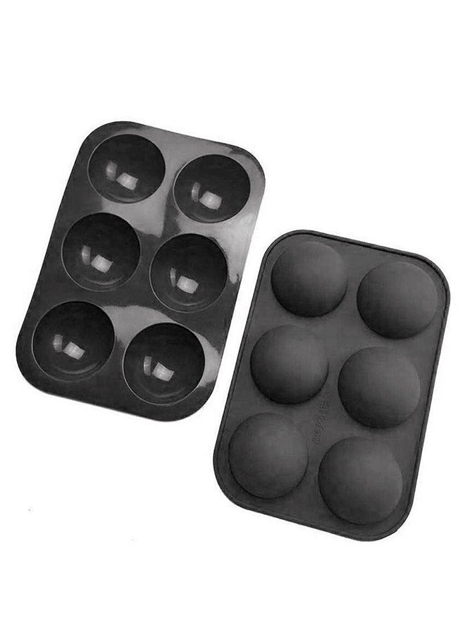 WooFree 2 Piece 6 Hole Hemisphere Silicone Dessert Mold - Image 4