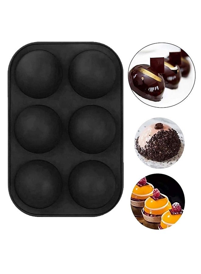 WooFree 2 Piece 6 Hole Hemisphere Silicone Dessert Mold - Image 2