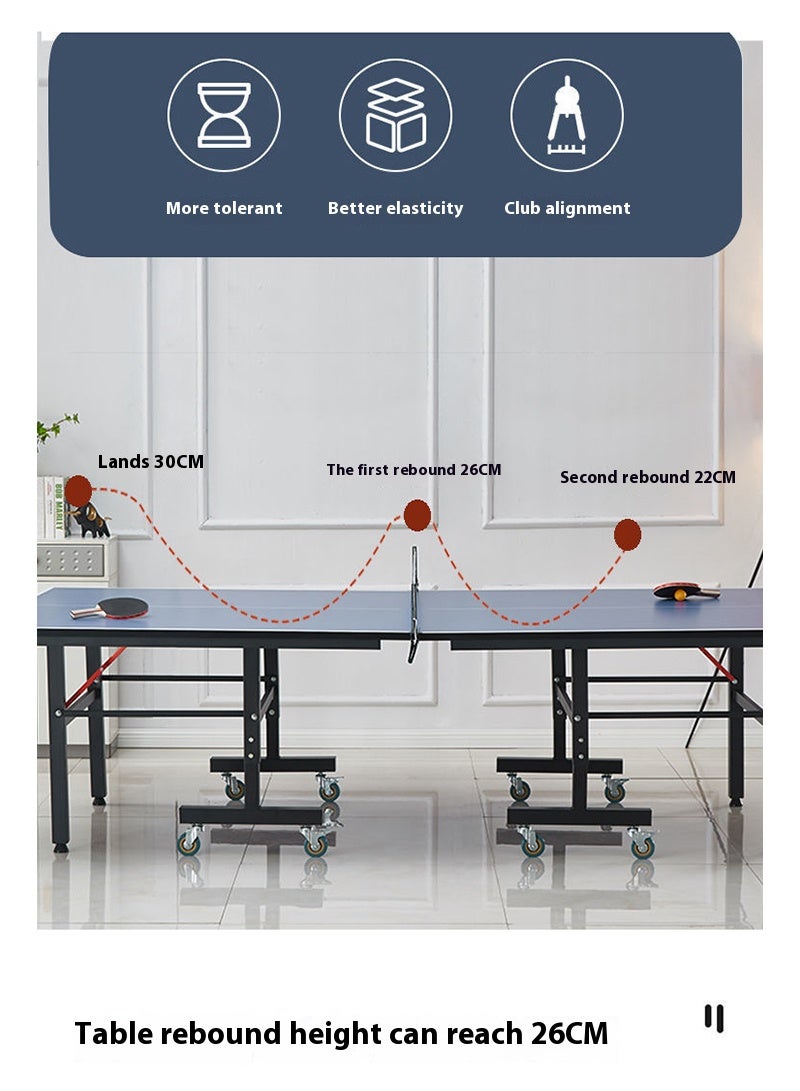 Sharpdo Home Foldable Standard Table Tennis Table, Suitable for Indoor and Outdoor Use, Movable 274*152.5*76CM - Image 5