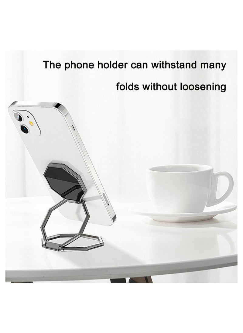 Y&D 3Pack Magnetic Mobile Phone Holder Foldable Cellphone Double Ring Kickstand 360° Rotation Cell Stand Compatible with Iphone Ipad Tablets for Desk Car Mount Back Grip  - Image 3