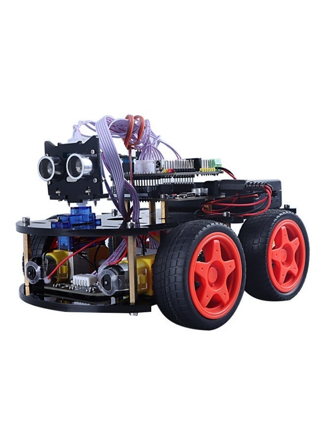 robotgcc Smart Obstacle Avoidance Robot Car Kit Arduino 4WD Robotics Coding STEM Education Platform with Ultrasonic and Infrared Sensors - Image 3