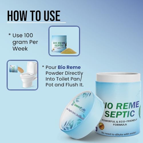 Bio Reme Septic Tank Cleaning Powder 500 Gms with Active Bacteria Formula for Odour Control, Eco Friendly Septic Care Treatment for Low Maintenance Household and Commercial Systems - Image 5