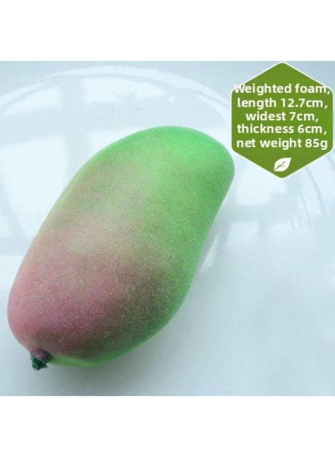 Foam Simulation Fruit Real Appearance Texture And Weight Safety Environmental Protection Soft Touch Resistant To Play And Fall-Color:Aggravated 130 Green Mango  - Image 1
