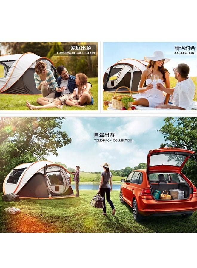 زي سي إم - هابي خيمة خارجية أوتوماتيكية بالكامل قابلة للطي الفوري ومقاومة للمطر ومتعددة الوظائف وقابلة للحمل ومقاومة للرطوبة مناسبة للتخييم 280x200x120 سم - Image 2