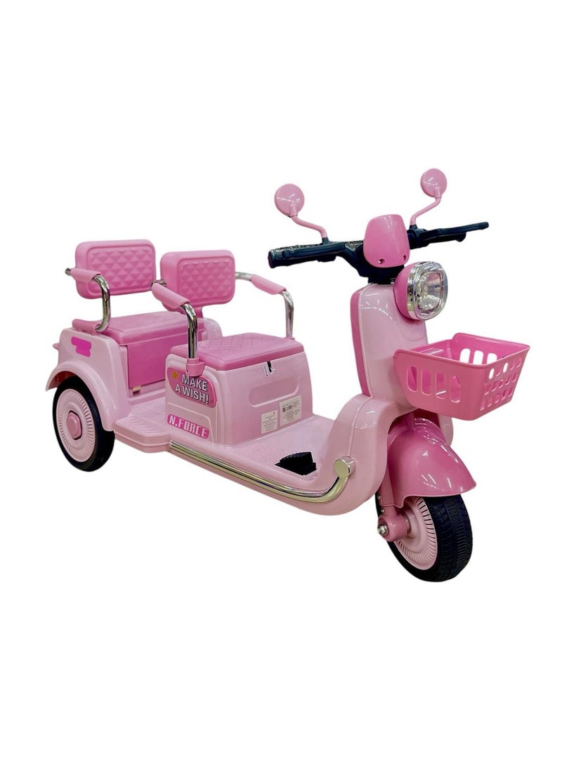 رالي دراجة كهربائية للأطفال بمحركين و12 فولت وأضواء وموسيقى