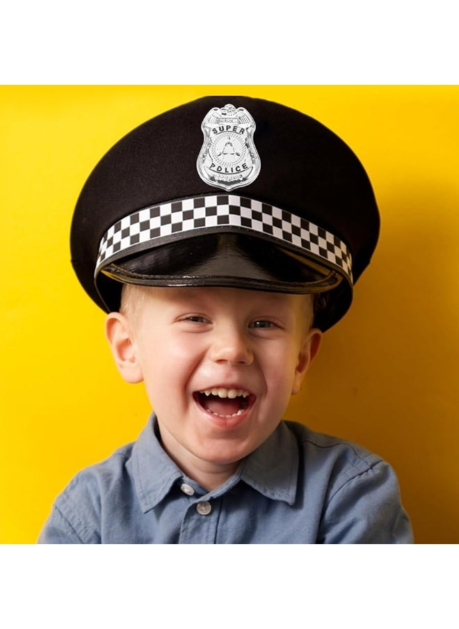 Yardwe - Yardwe 2Pcs Police Badge Halloween Cop Cosplay Costume Accessory Role Play Dress Up Prop for Birthday Party Favors Gifts - Image 1