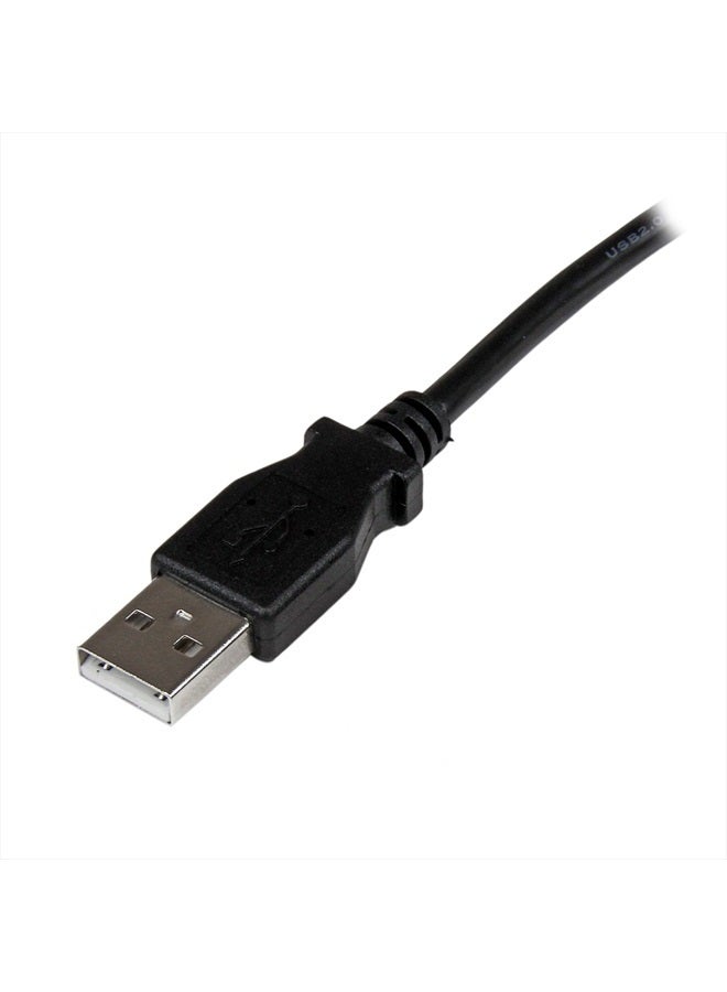 StarTech .com 2m USB 2.0 A to Right Angle B Cable Cord - 2 m USB Printer Cable - Right Angle USB B Cable - 1x USB A (M), 1x USB B (M) (USBAB2MR) - Image 2