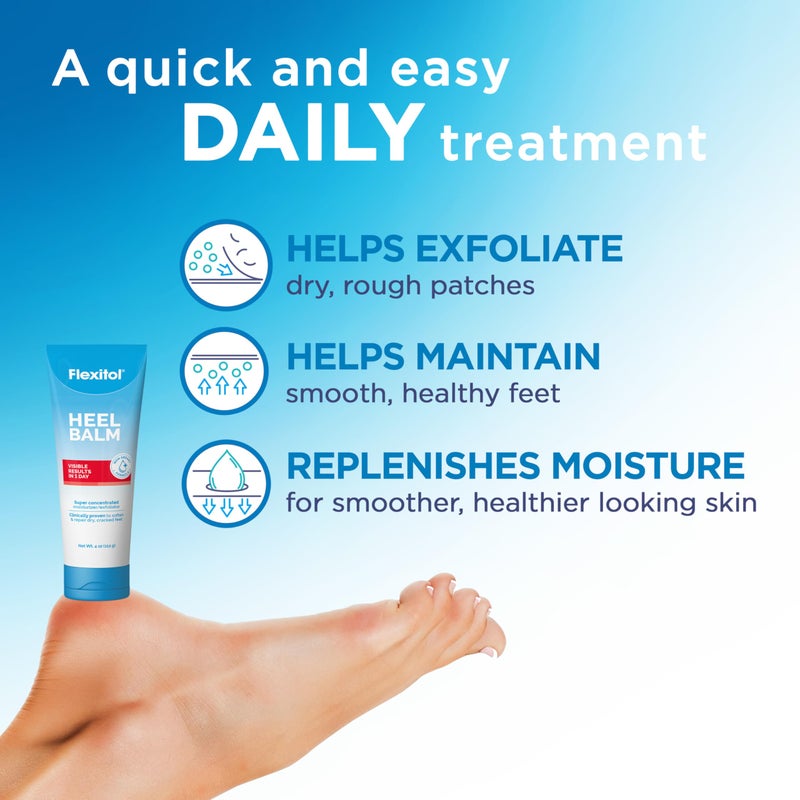 Flexitol Heel Balm, Rich Moisturizing & Exfoliating Foot Cream, Original Version, 4 Oz - Image 5