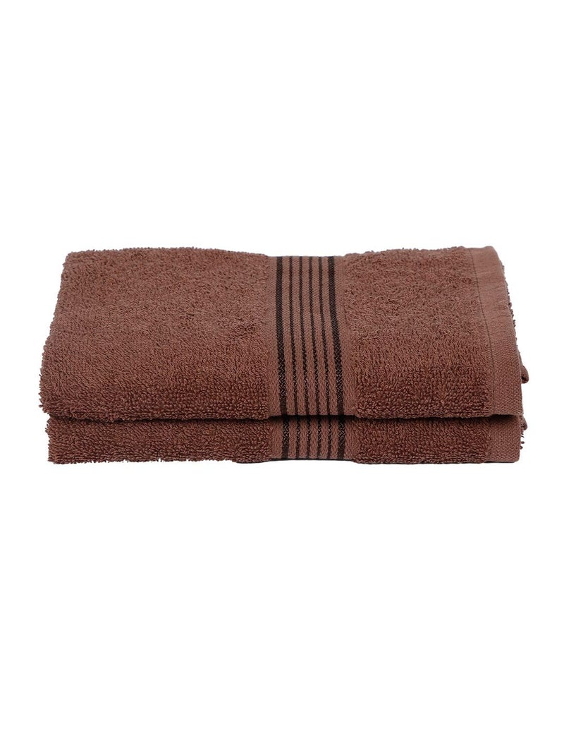 KOPA by Bianca D’Ross Quick Dry 100% Cotton Soft Terry Towels for Hands | Super Absorbent, Lightweight & Odor Free | 380 GSM | 2 Pieces Hand Towel for Men/Women/Kids | 40 cms x 60 cms - Brown - Image 2