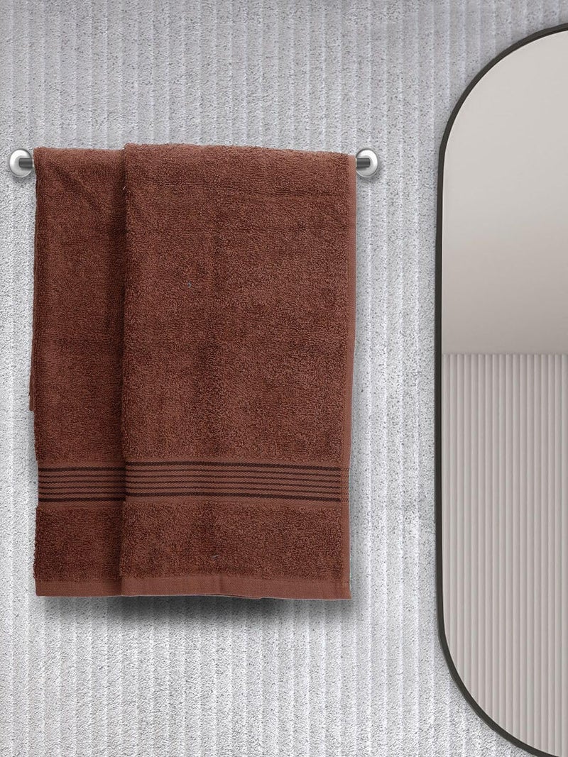 KOPA by Bianca D’Ross Quick Dry 100% Cotton Soft Terry Towels for Hands | Super Absorbent, Lightweight & Odor Free | 380 GSM | 2 Pieces Hand Towel for Men/Women/Kids | 40 cms x 60 cms - Brown - Image 1