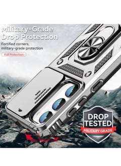 erorex Case For Samsung Galaxy S23+ 5G Sliding Camshield Holder Phone Case Silver  - Image 3