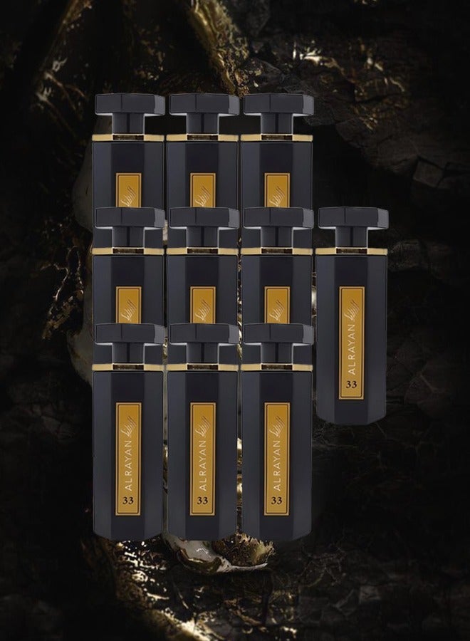 Alrayan 10 Pieces Alrayan Perfume 33 For Men 100ml EDP - Image 1