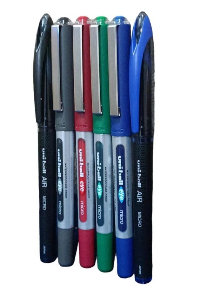 Uniball 6-Piece Liquid Ink Pen Set Multicolour  - Image 2