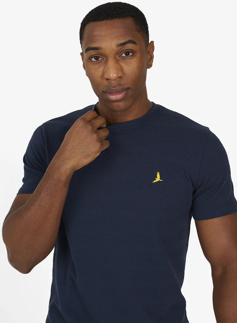 برايف سول تيشيرت رجالي بياقة دائرية ورسمة طائر