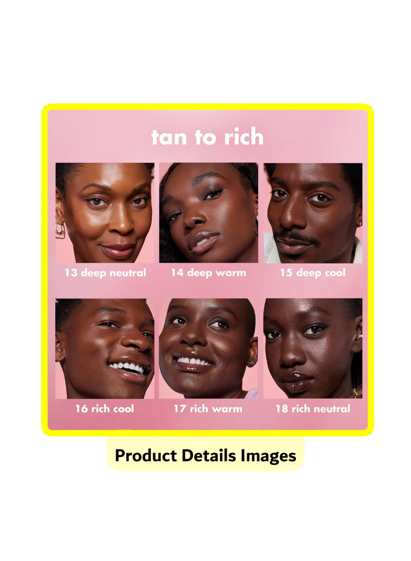 إلف كريم أساس هالو جلو بإشراقة ناعمة بتركيبة خفيفة التغطية - واقٍ شمسي معدني SPF 50 - درجة 13 داكن محايد - Image 4