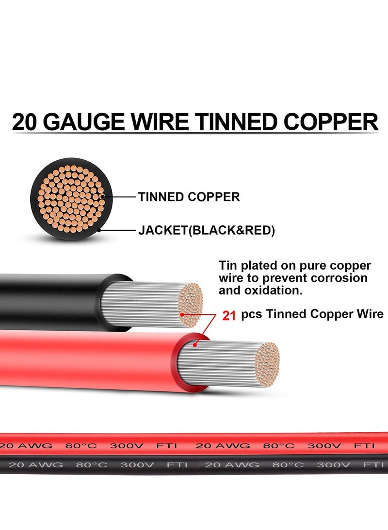 Loquat Waterproof Automotive Electrical Wire Connectors 20 AWG Quick Disconnect 1/2/3/4 Pin with 20 Gauge Wire (26 Kits) - Image 4