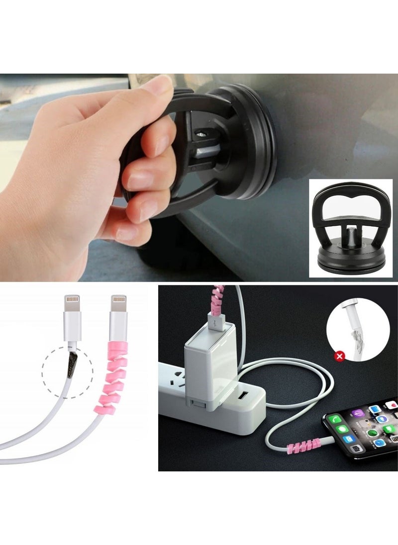 Car Dent Repair Tool + 4-Piece Apple, Android Charging Cable Protector Silicone Spiral Spring - pzsku/Z463F98EBFD38408382F3Z/45/_/1725889961/9c50860d-4d7e-42d8-a790-65aa351700b7