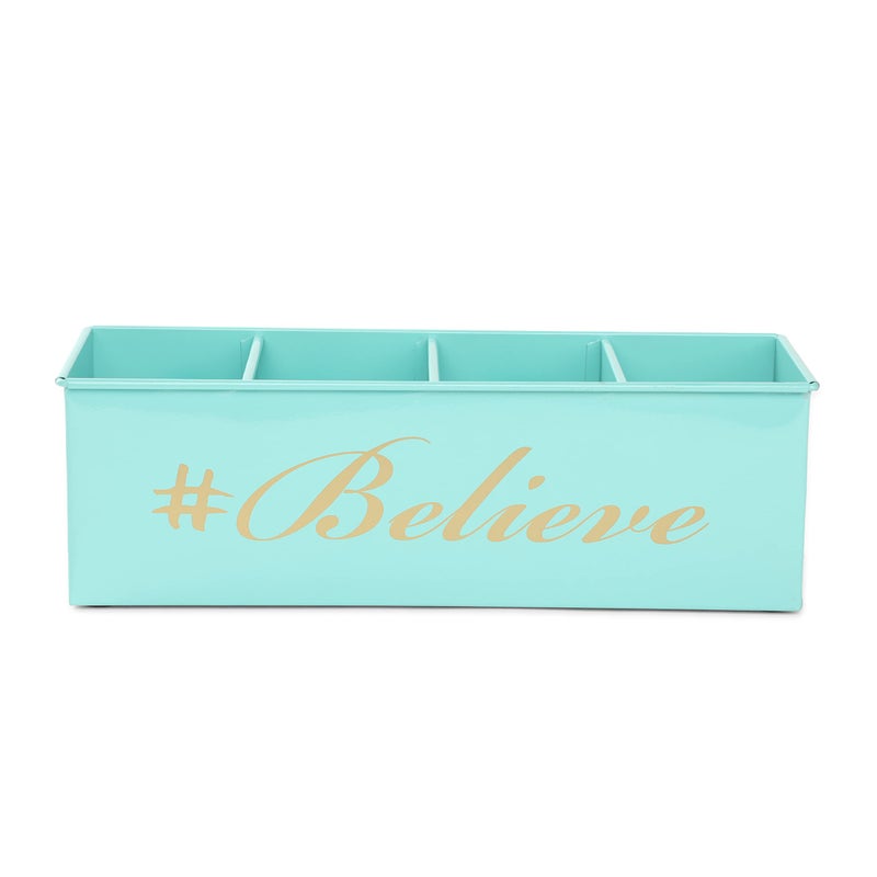 DUDKI Home Present Desk Organiser 4 compartments Decorative Pen Pencil holderVanity KitTravel BoxMakeup BoxCosmetic BoxStorage Boxknife HolderSpoon HolderGift Office Desk Dcor - Image 2