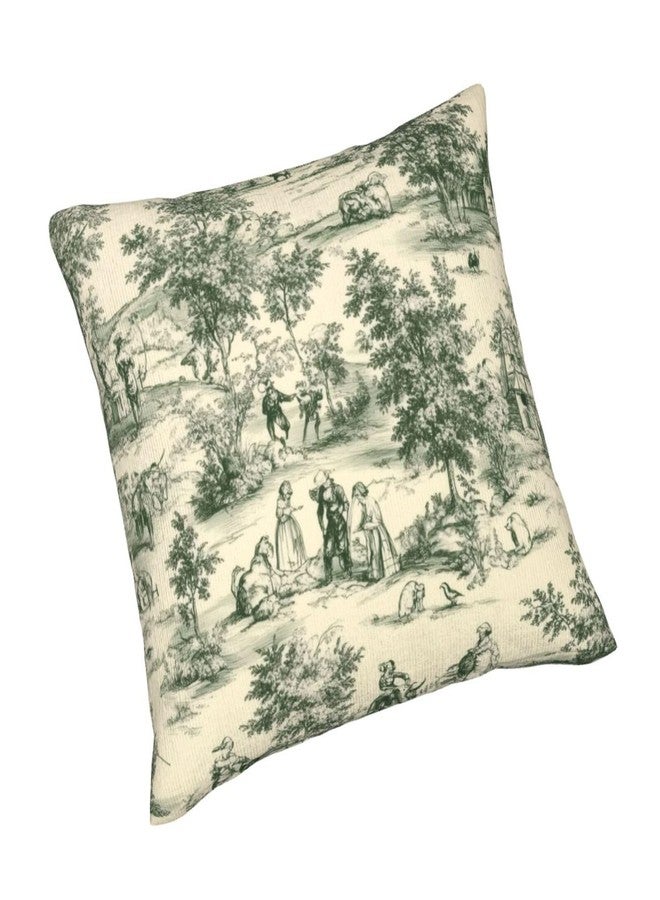 Droerfes Vintage Country Throw Pillow Covers Decorative Cushion Cases Pillowcase for Home Living Room Bed Sofa Farmhouse 18 X 18 Inch Set of 2 - Image 4