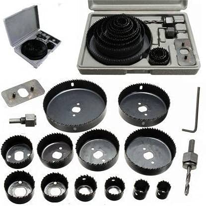 XDLB 16 pcs Hole Saw Cutting Set Kit Drilling Tool Wood Metal Cutter 19127mm Mandrels Saws Core Drill Bits Woodworking Rotary Bit Set 16 Bits N017 - Image 3