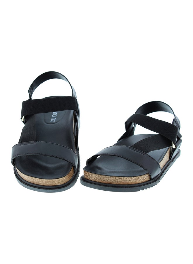 Beira Rio Cross Strap Wedge Heel Sandals - Image 3