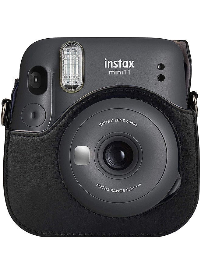 NIBEMINENT Instant Camera Case Bag With Strap For Fujifilm Instax Mini 11 Black - Image 5