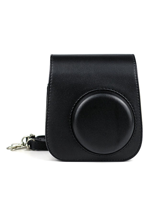 NIBEMINENT Instant Camera Case Bag With Strap For Fujifilm Instax Mini 11 Black - Image 3