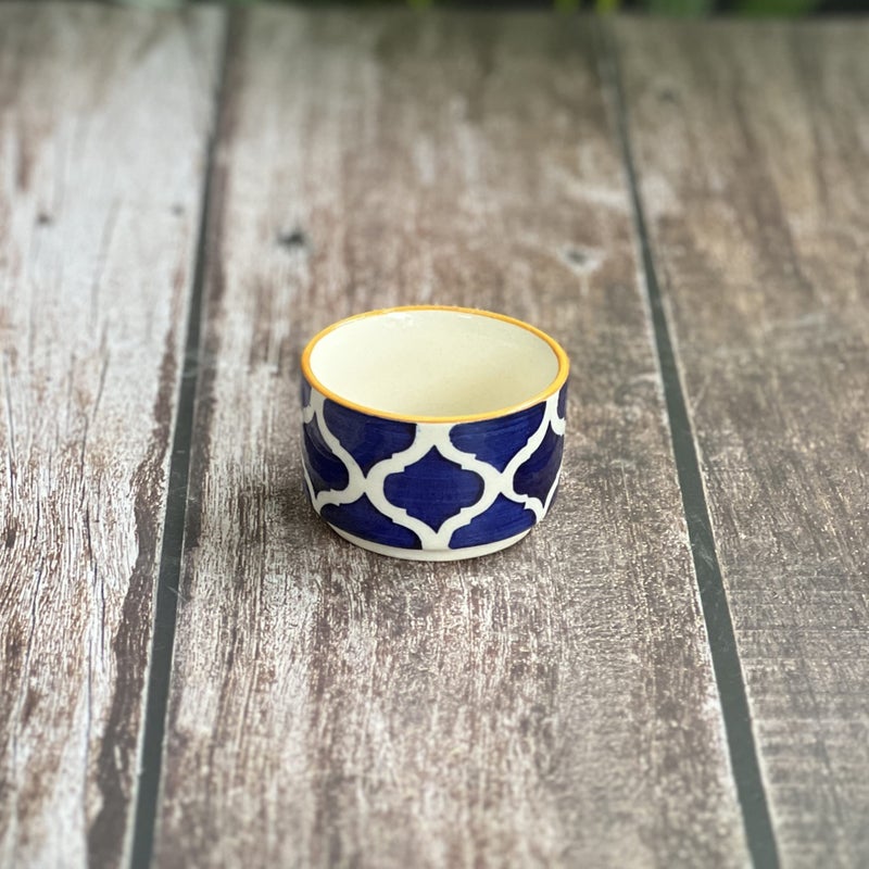 BACKKSPACE RETAIL Ceramic Dip Bowls - Set of 6 | for Serving Dips Sauce Chutney Pickle | Mini Katori - 50ml (Blue) - Image 3