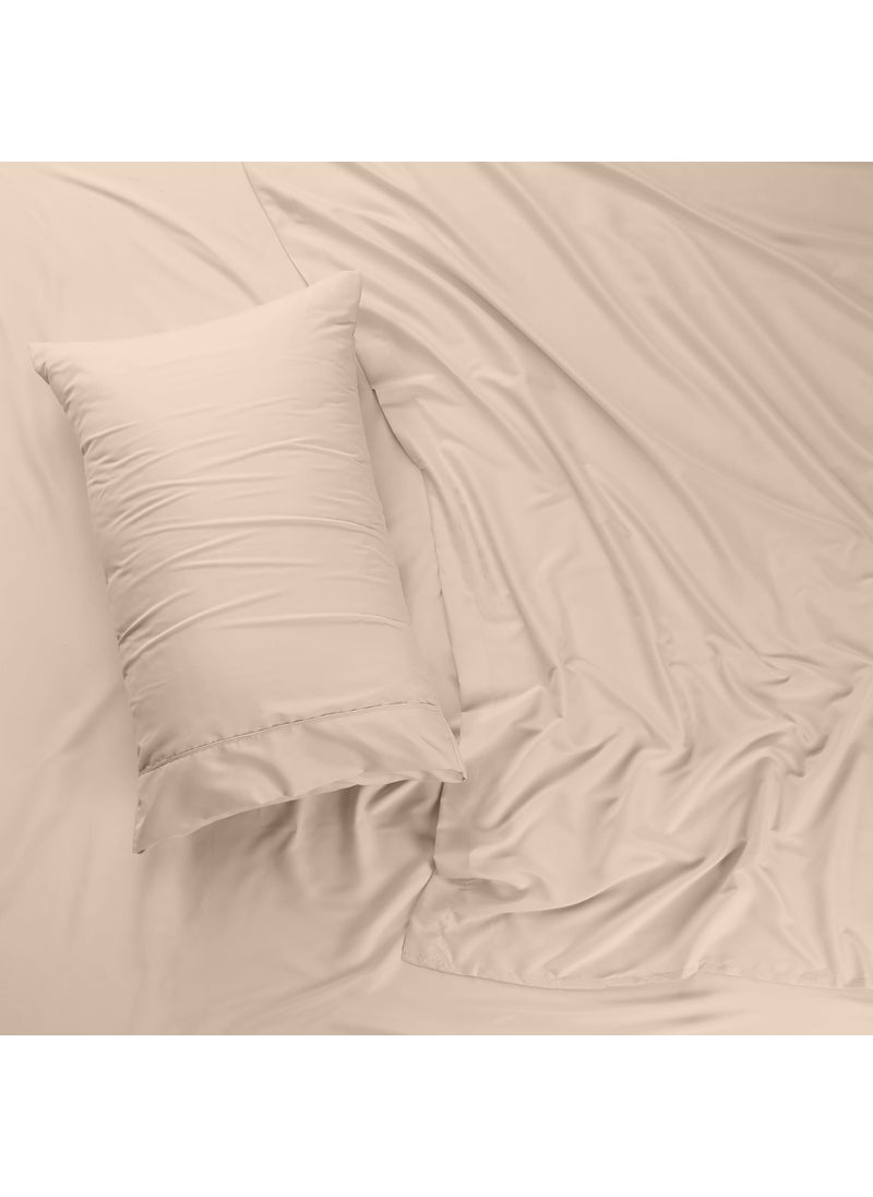 Utopia Bedding Utopia Bedding Full Sheet Set - Brushed Microfiber - Soft Bed Sheets for Full Size Bed - Luxury Bedding Sheets with Fitted Sheet  Flat Sheet & 2 Pillow Cases - Deep Pocket (Beige)  - Image 5