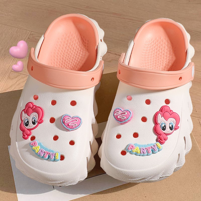 Style My Little Pony Stepping On Shit Parent-Child Clogs Cartoon Multi-Label Non-Slip Beach Princess Shoes - Image 1