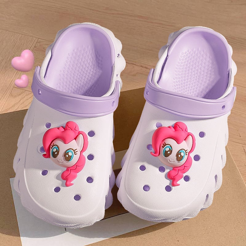 Style My Little Pony Stepping On Shit Parent-Child Clogs Cartoon Multi-Label Non-Slip Beach Princess Shoes - Image 4