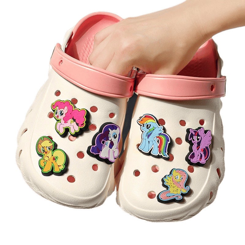 Style My Little Pony Stepping On Shit Parent-Child Clogs Cartoon Multi-Label Non-Slip Beach Princess Shoes - Image 5