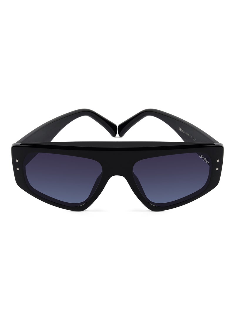 ووجلز نظارة شمسية مستطيلة سوداء مطفية | حماية كاملة من الأشعة فوق البنفسجية | للرجال والنساء - Image 1